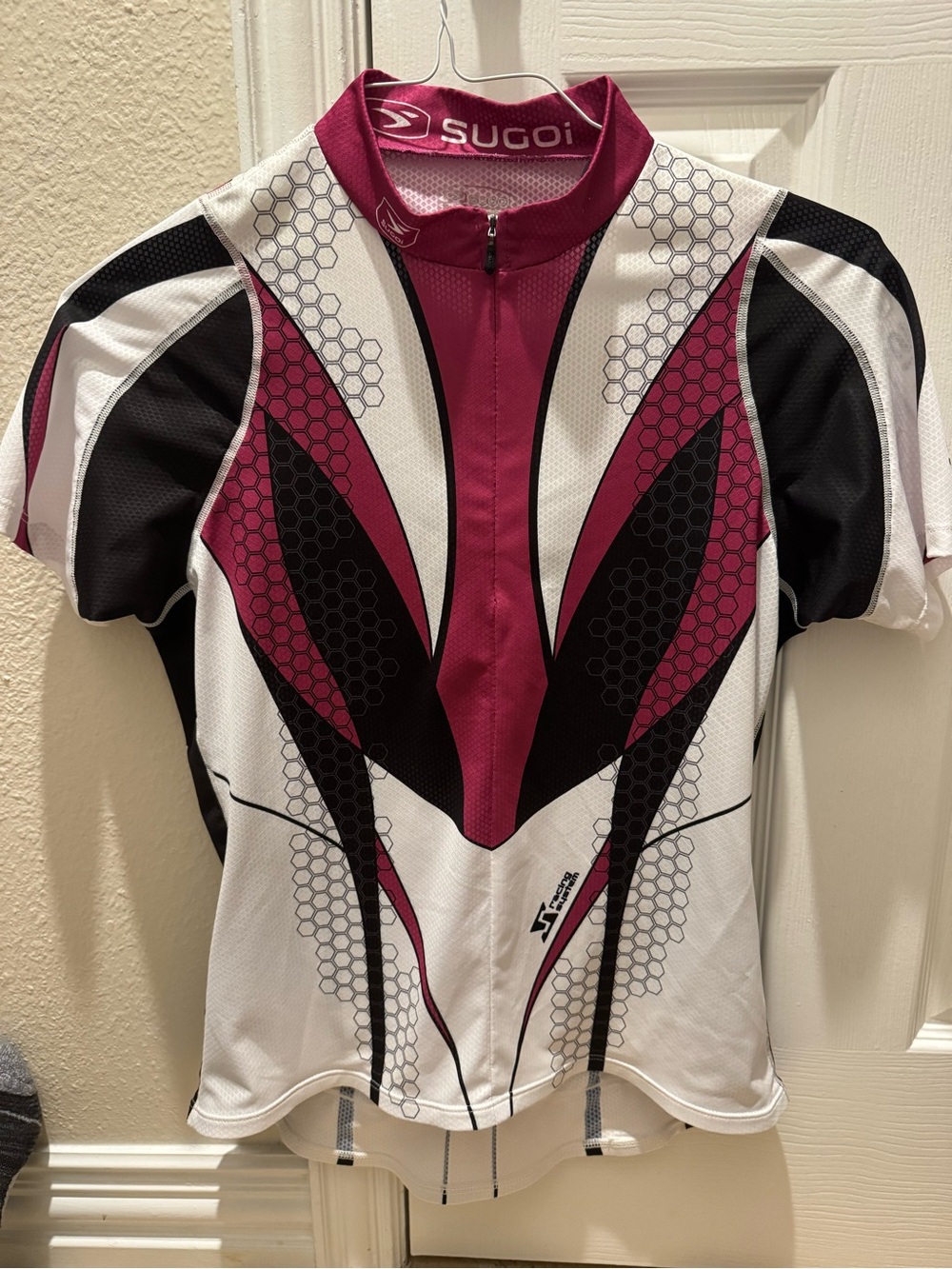 SUGOI Women's White Black Pink Cycling Jersey